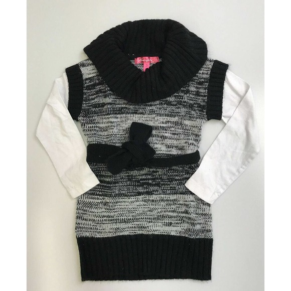 Cherry Stix Girls Black Belted Sweater size 5 Orig.$39 NWT - Picture 6 of 9